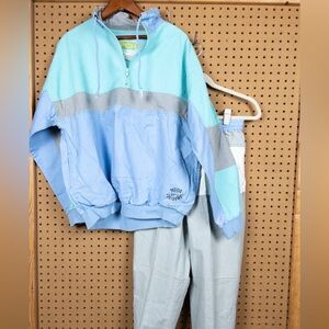 Vintage ‘90s PCH Coast Highway Cotton Colorblock Track Suit Pullover + Pants